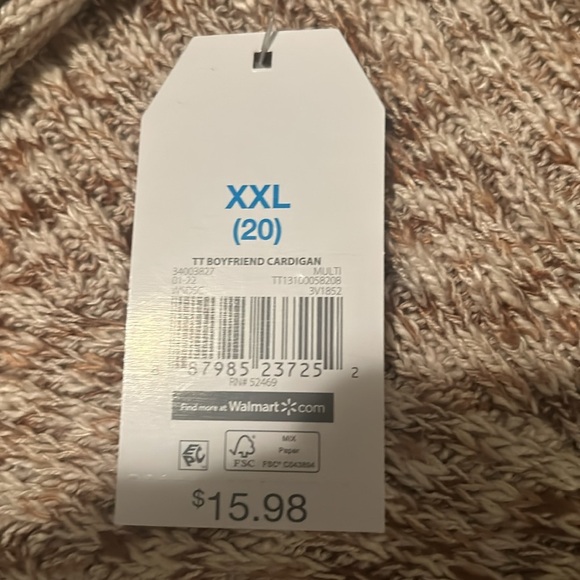 Women's Beige Cardigan Sweater - Picture 3 of 4